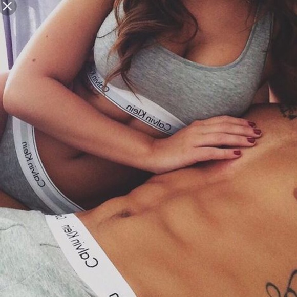 Calvin Klein Other - Calvin Klein sports bra bralette gray Sz Medium